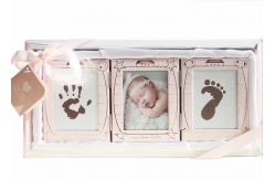 China Personalized Baby Hand And Footprint Photo Frame Keepsake Box Decoration supplier