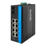 10 Port Gigabit Industrial Network Switch SFP Fiber Uplink Din Rail Unmanaged for sale