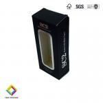 Custom Printed black Perfume Paper Box folding cartons With Window for sale