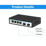 2 Layer Manageable Ethernet Smart PoE+ Network Switch 48V 8 Port Gigabit 802.3af/At 150W for sale