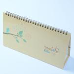 Wood Grain Desk Wall Calendar 13 Sheets Customized Design Middle Size