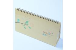 China Wood Grain Desk Wall Calendar 13 Sheets Customized Design Middle Size supplier