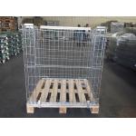 Half Drop Gate Collapsible Wire Container Logistics Wine Industry Use for sale