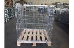 China Half Drop Gate Collapsible Wire Container Logistics Wine Industry Use supplier
