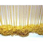 Gold Color Bead Connector 3.2mm Metal Ball Chain For Body Clothes Decoration for sale