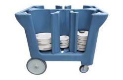 China NSF Mobile Dish Caddy Cart With Divider Dual Handles supplier