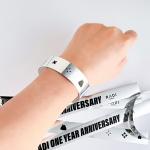 Personalized Logo Glitter Holographic Wristbands Perfect for Parties/Events