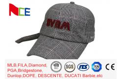 China ACE 2019 dad hat checked letter 3d embroidery adjustable woman man supplier