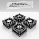 China Maximum Speed Can Be Customized 6 Inch Mecanum Wheels Set of 4 Omni directional Movement Perfect for Robots Automated Vehicles for sale