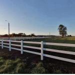 Pvc Horse Paddock Welded Wire Mesh Fence 3 Rails Ranch White Vinyl