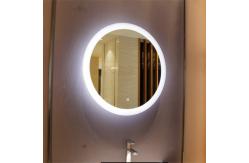 China Replaceable Round Backlit Bathroom Mirror Fog Resistant For Hospitality Industry supplier