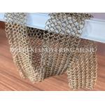 Metal Chain Link Bronze 3mm Ring Mesh Curtain Stainless Steel With Customized Pattern