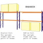 10’ Tall Teardrop Pallet Rack System Full Welded Upright Frame And Step Beam