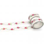Removable Floral Printed Washi Tape For Scrapbook Beautifying for sale