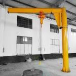 4T Column Swing Boom Jib Crane Ground Mounted With Chain Rope Electric Hoist for sale