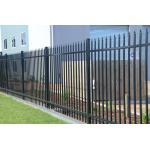 Garden Galvanized Wrought Iron Fence Steel Tubular for sale