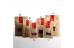 China Moisture Proof Flat Bottom Laminated Tea Bags Packaging With Zipper And Window supplier