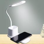 Micro Input ABS 10W Adjustable Lamp Wireless Charger With Pen Holder for sale