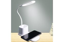 China Micro Input ABS 10W Adjustable Lamp Wireless Charger With Pen Holder supplier