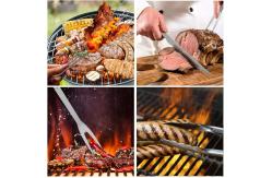 China Silver BBQ Utensil Set Heatinsulated Antirust With Storage Bag supplier