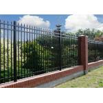 Highway Black Tubular Fencing 1.2x2.0m Metal Picket Fence Panels for sale