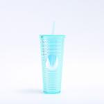 Studded Tumbler With Straw | Double Wall Tumbler Perfect For Hot And Cold Drinks Iced Coffee Cup Smoothie Cup Reusable BPA Free for sale