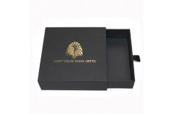 China Paperboard Drawer Packaging Box Custom Texture Black Slide Out Cardboard Boxes supplier