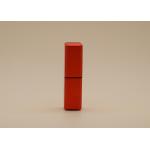 Square Shape Matt Red Lip Balm Tubes 4.5g With Glossy Black Inner Bottle for sale
