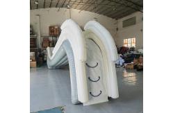 China Custom Floating Boat Yacht Water Lake Inflatable Yacht Slide For Rental supplier