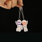 Non Phthalate PVC Promotional Plastic Keychain 5cm Hight For Gift for sale