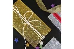China Gold Silver Glitter Sparkly Gift Wrap Paper Roll Plastic Sheet 72cmx52cm supplier