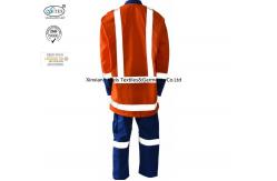 China Anti Arc Flash Fire Retardant Suit / Fire Retardant Boiler Suit With Reflective Trim supplier
