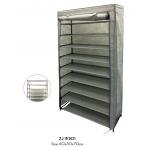 60x30x70cm Non Woven Wardrobe , 9 Tiers Shoe Rack With Dustproof Cover for sale