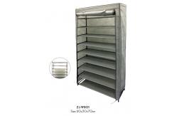 China 60x30x70cm Non Woven Wardrobe , 9 Tiers Shoe Rack With Dustproof Cover supplier
