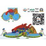 Colorful Amazing Inflatable Water Park Rental With Double Slides for sale