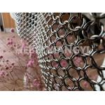7mm Metal Coil Drapery Weld Stainless Steel Chain Link Ring Chainmail Decorative for sale