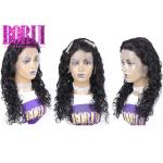 Peruvian Natural Wave Lace Wig With Baby Hair Full Lace Curly Average Size for sale