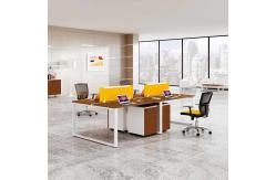 China Modern Modular Cubicle Partitions Table Office Workstation For 4 People supplier