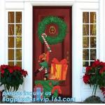Promotional custom printing plastic door cover PE christmas door/window/wall covers door poster,indoor & outdoor door po for sale