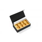 Black Cardboard Food Packaging Boxes , Magnetic Rigid Chocolate Boxes for sale