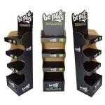 Eco Friendly Black Cardboard Display Rack For Shop Custom for sale