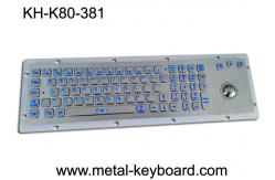 China 80 Keys Trackball Mouse Dust Proof Keyboard LED Backlit For Dark Conditions supplier