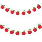 4.2*4.8 Inch Back To School 2mm Felt Apple Pattern Flags Classroom Decorations for sale