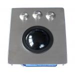 3 mouse buttons  IP65 military resin trackball moudle with metal panel for sale