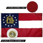 State of Georgia Flag 3x5 ft Outdoor Dupont Heavy duty Nylon US Flags Brass Grommets for sale