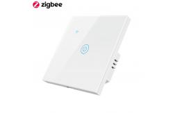 China 86×86mm Zigbee Light Switch FCC 1 Gang 2 Way Smart Switch Timer supplier