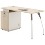 E0 E1 Board Wooden Office Computer Table With Steel Bracket Feet for sale