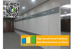 China Aluminum Frame Wooden Partition Soundproof Movable Partitions For Multifunction Room supplier