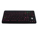 IP65 OEM Silicone Rubber Industrial Keyboard with 25mm Optical Trackball for Medical and Laboratory for sale