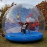 PVC Inflatable Snow Globes Snow Globe Bounce House Photo Booth For Christmas Decoration for sale